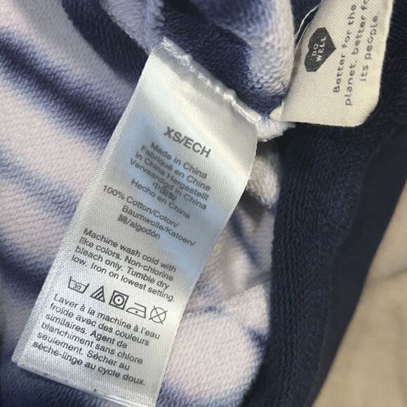 MADEWELL Navy and White Retro Hoodie Sweatshirt-XS - Picture 9 of 9